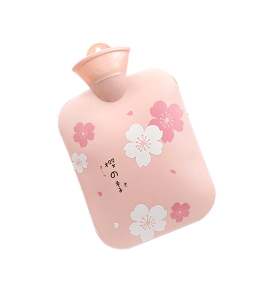 Cherry Blossoms Pattern Hot Water Bottle Square Plastic 21*13cm, random style