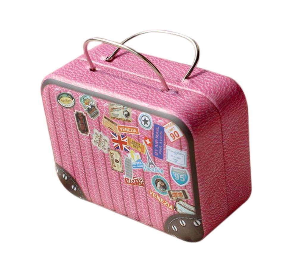 Rectangle Cute Pill Boxes Candy Metal Case Storage Box, Pink