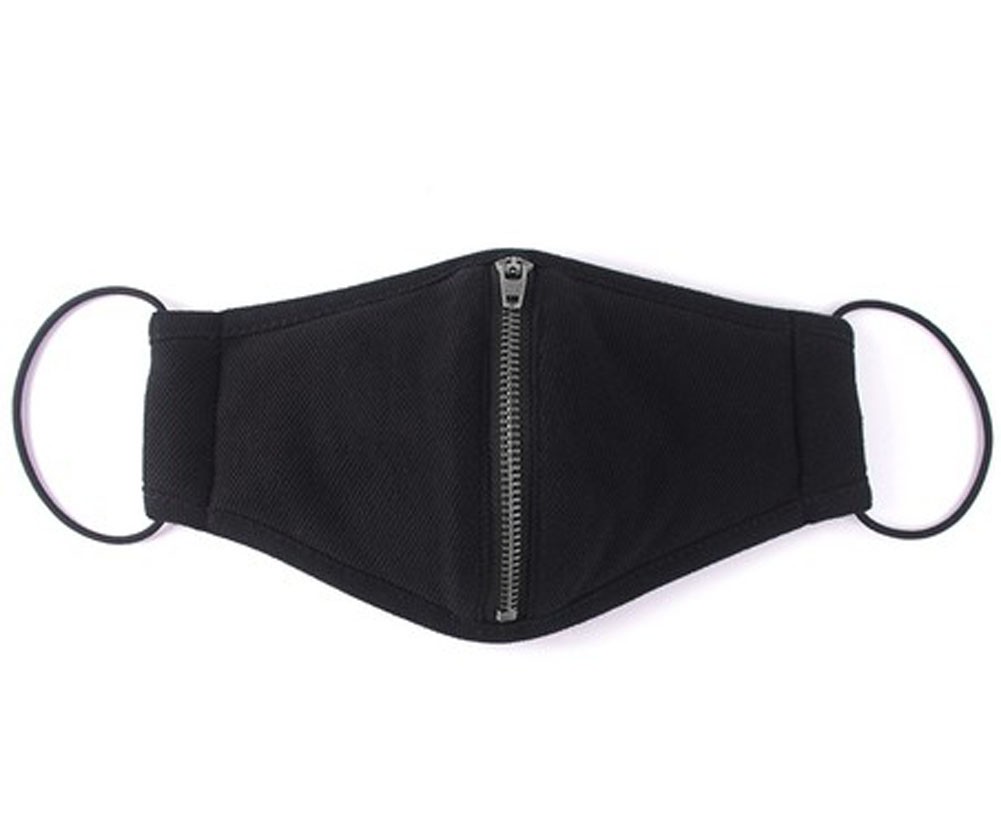 Hot Sale Silvery Zipper Cotton Sanitary Mask, The Fashionasta Collection
