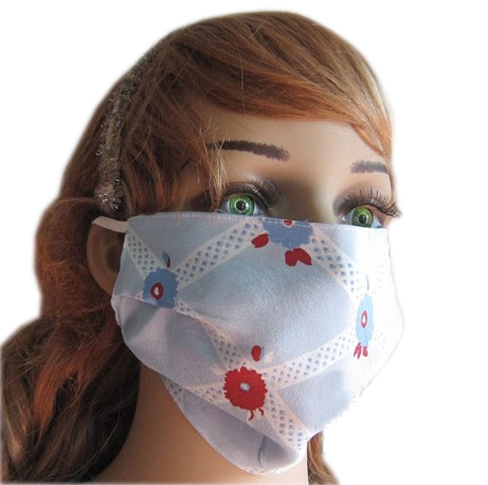 Summer Popular UV Protection Dust Proof Mulberry Silk Sanitary Mask- Argyle