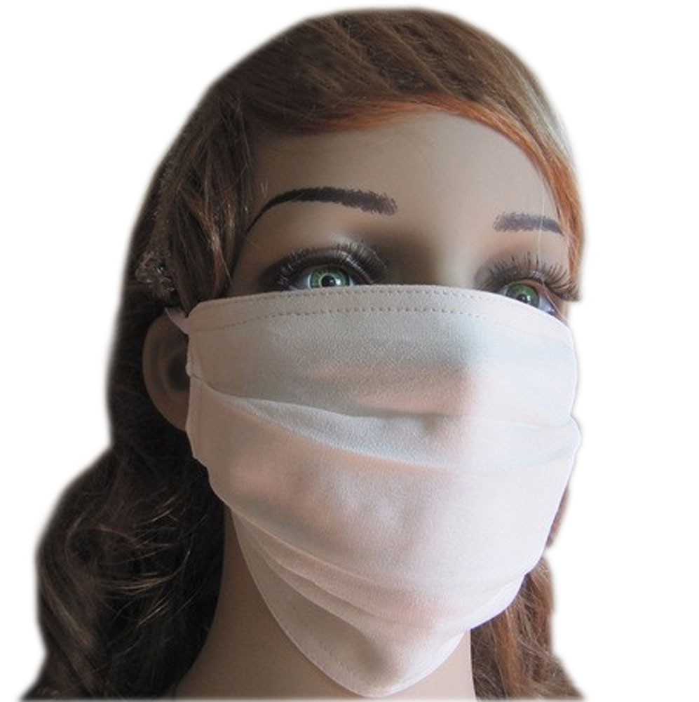 Summer Popular UV Protection Dust Proof Mulberry Silk Sanitary Mask- Pure White