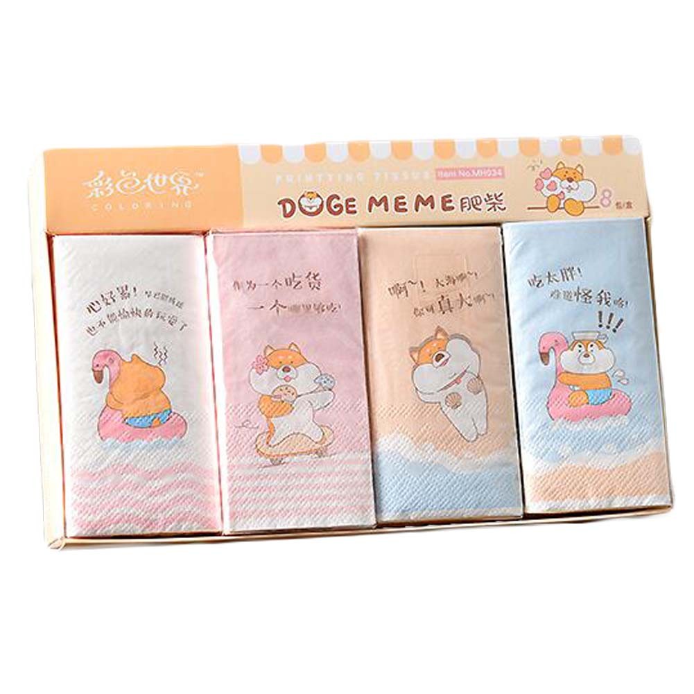 8 Bags Lovely Dog Print Facial Tissue Mini Tissue for Wedding Party Favors