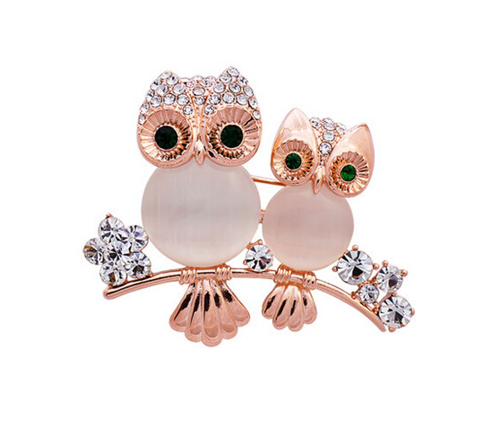 Men Women Gifts Cute Retro Owl Brooch Pin Clothing Accessories