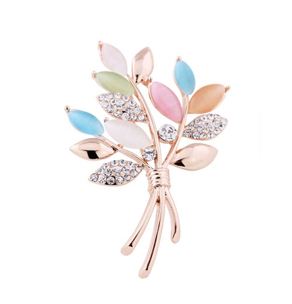 Women Gifts Fashion Plants Flowers Brooch Pin Clothing Accessories A