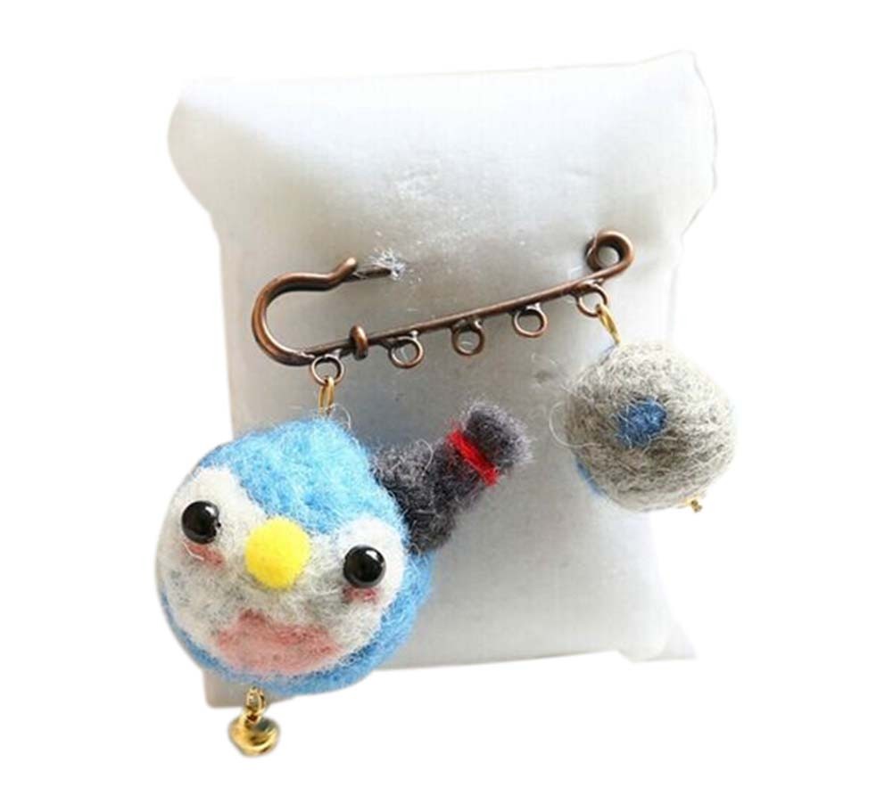 Cute Cartoon Animal Wool Felt Brooch Pin Clothing Accessories, Little Penguin