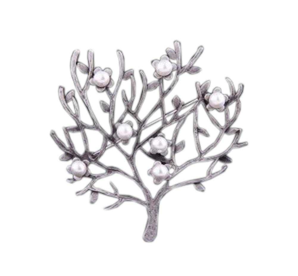 2 Pieces Of Creative Brooch Beads Tree Brooch Clothes Accessories