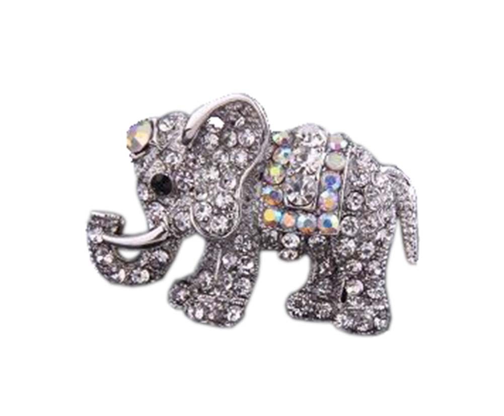 2 Pieces Of Creative Brooch Diamond Elephant Brooch Clothes Accessories
