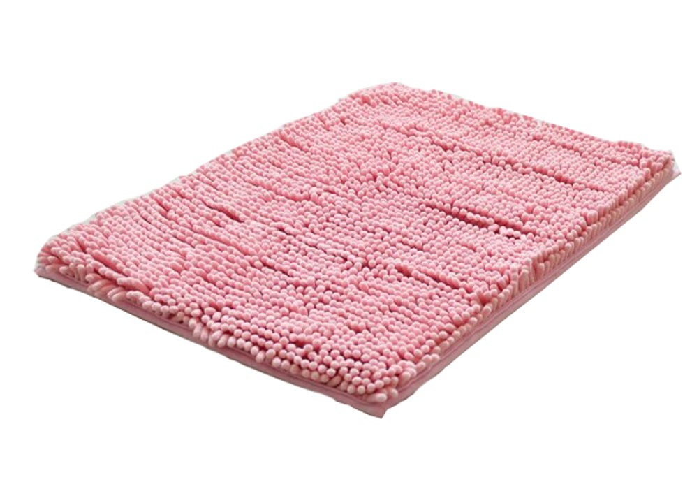 Bedroom Carpet Kitchen Bathroom Non-slip Cotton Door Mat (40x60cm, Pink)