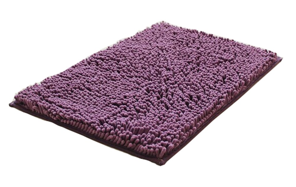 Bedroom Carpet Kitchen Bathroom Non-slip Cotton Door Mat (40x60cm, Purple)