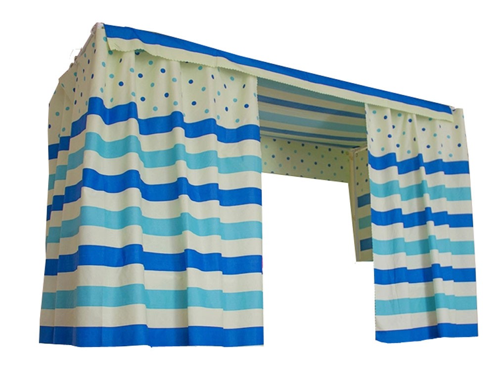 The Bed Curtain Dormitory Shading Cloth Dormitory Decoration BLUE Stripes