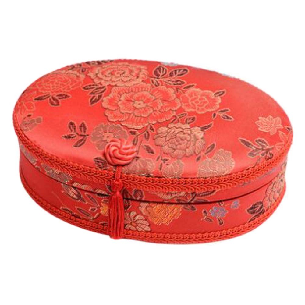 Chinese Wedding Sewing Kit with Red Case 5 Colors Thread Spools, Random Pattern