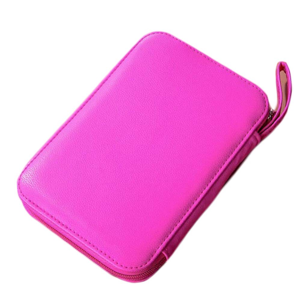 Pink PU Portable Travel Sewing Kit 24 Colors Thread Spools Sewing Accessories Supplies for Adults Kids Beginner Emergency DIY Home