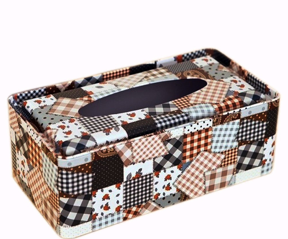 [Splicing] Iron Box Rectangle Random Carton Tin Box Tissue Paper Holder(22)