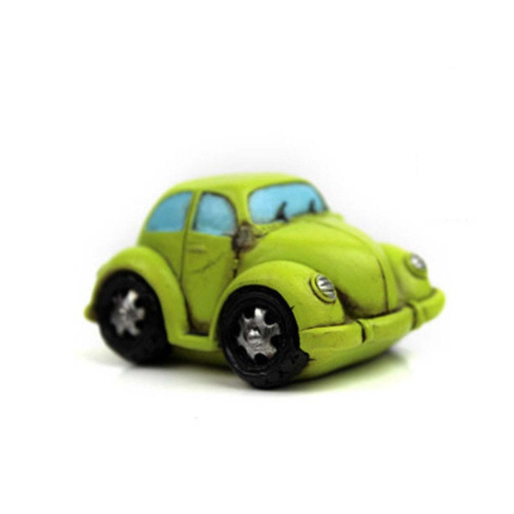 Creative Gifts Resinous Small Ornaments Vintage Car Model(Light green 6.5cm)