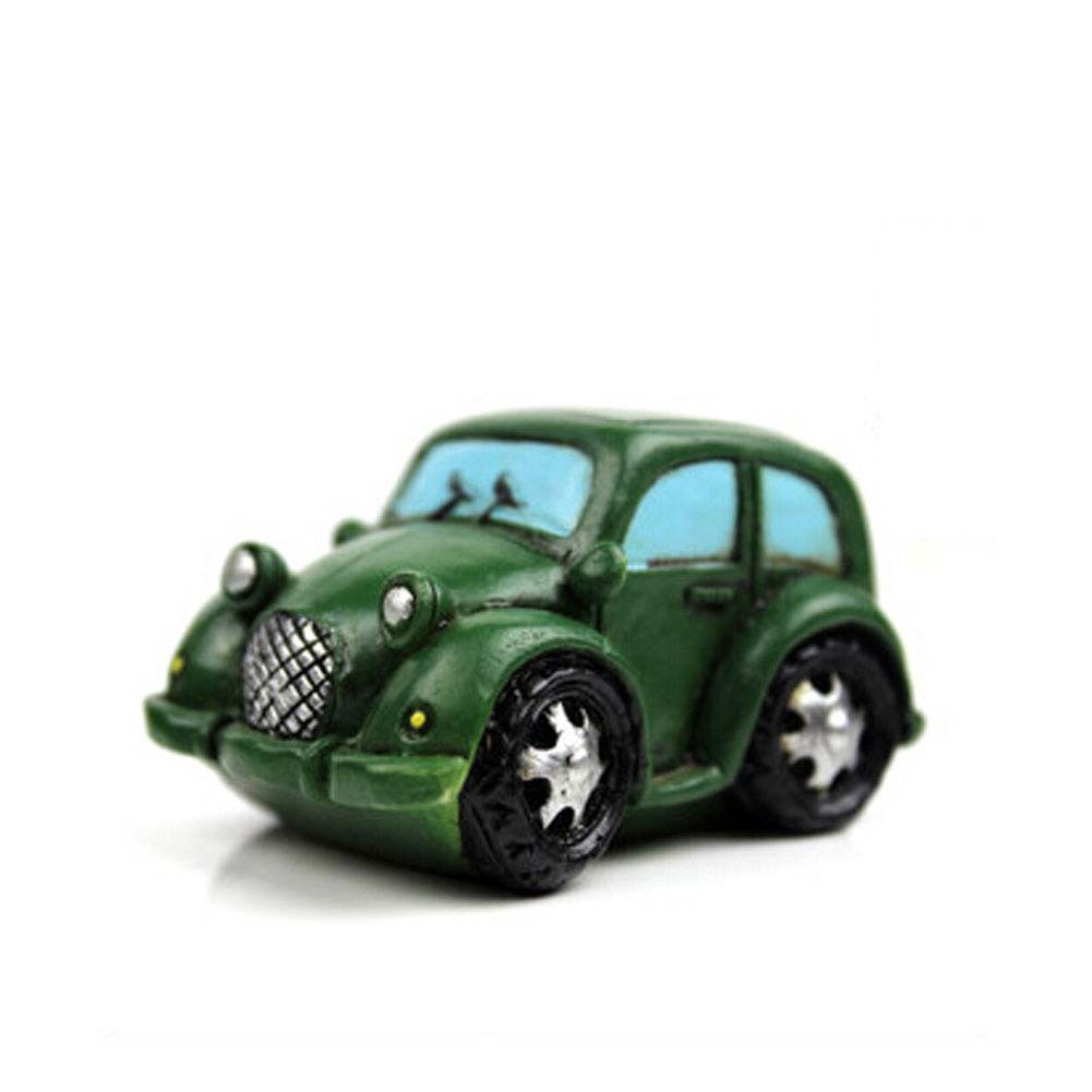 Creative Gifts Resinous Small Ornaments Vintage Car Model(Dark green 6.5cm)
