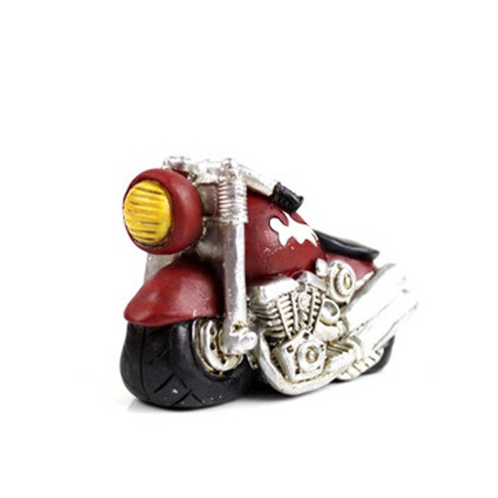 Creative Gifts Resinous Small Ornaments Vintage Motorcycle Model(Red 6.5cm)