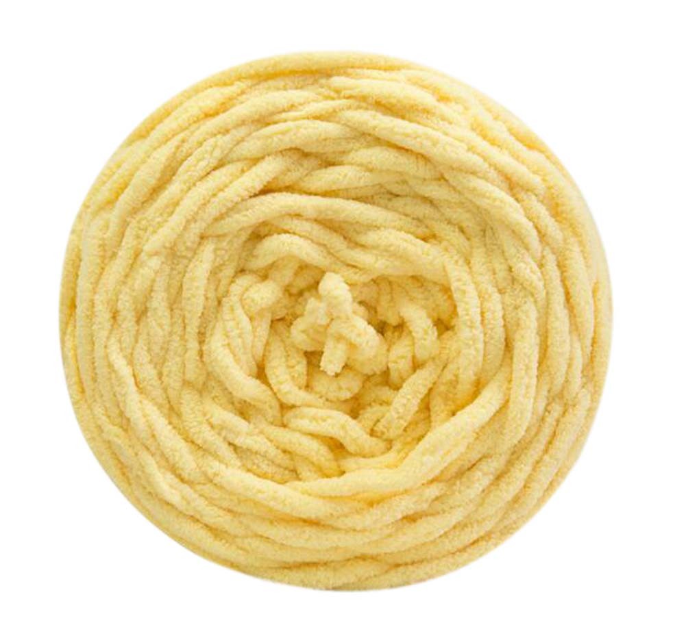 Set of 3 Milk Cotton Yarns Hand-woven Scarf Warm Soft Yarns, Yellow