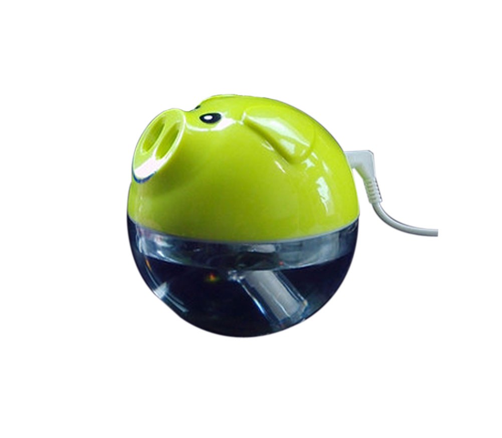 Mini Piggy Portable USB Air Freshener Humidifier, Green