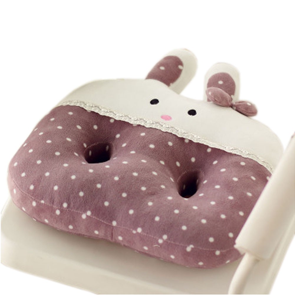 Cute Cartoon Chair Pad Thicker Buttock Protectors Cushion, Purple Dot Rabbit