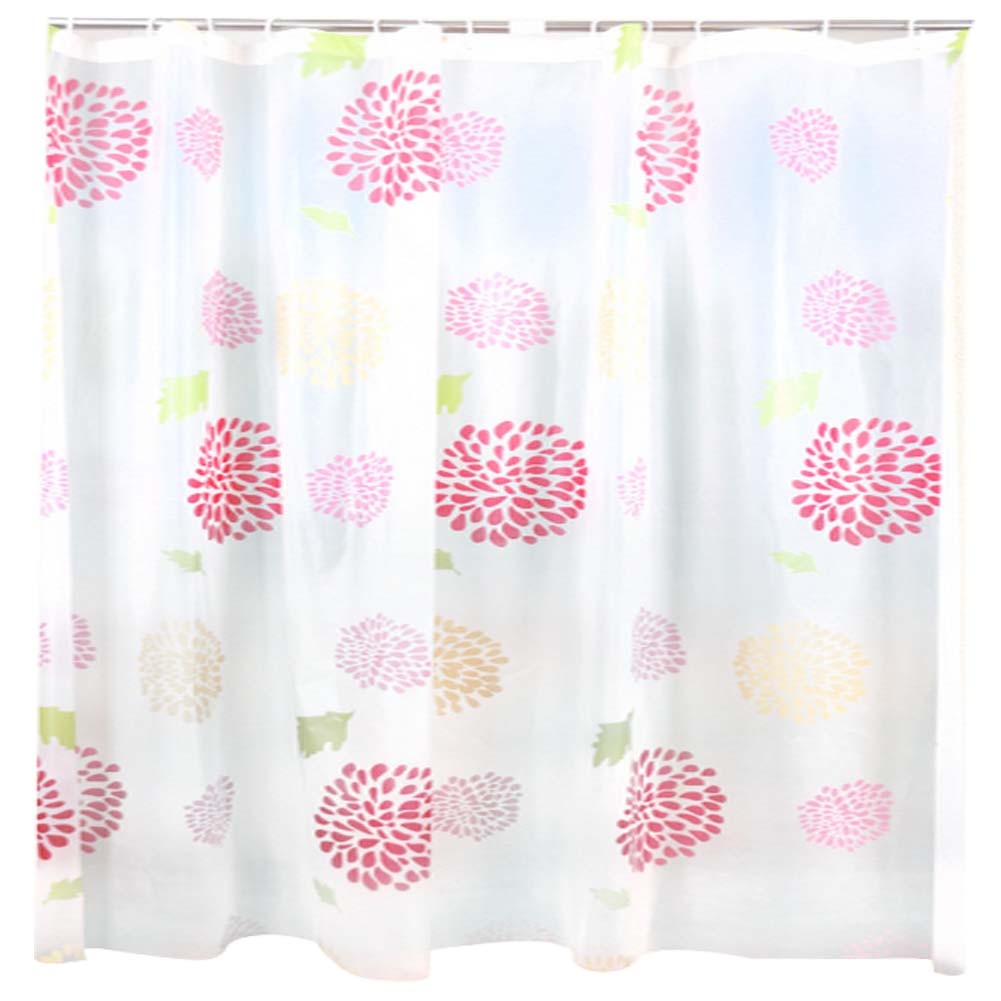 Colorful Bathroom Shower Thick Waterproof Flower Curtain(Multicolor)