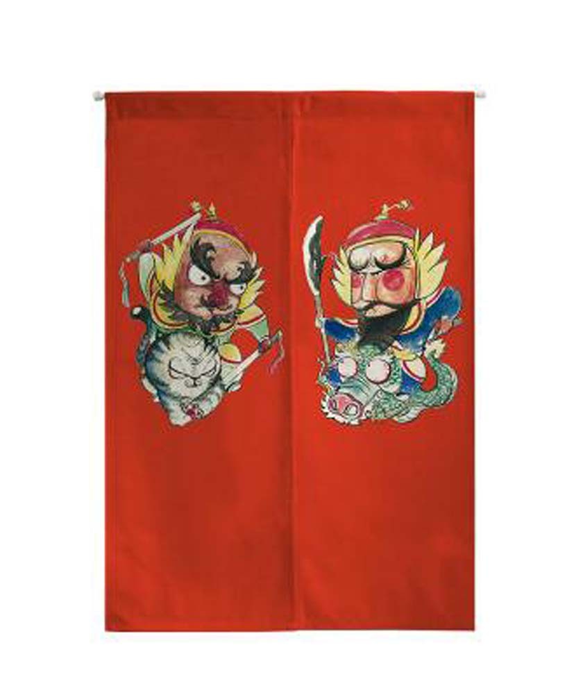 Chinese Style Short Half Curtain Living Room/Bedroom Valance, Dragon and Tiger
