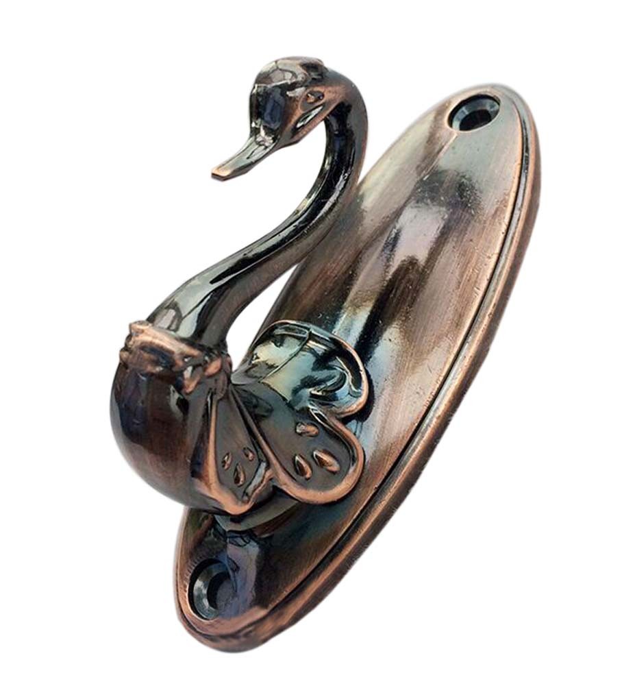 2 Pieces Swan Curtain Decorative Buckles/Holders, Red Bronze(8.3*4cm)