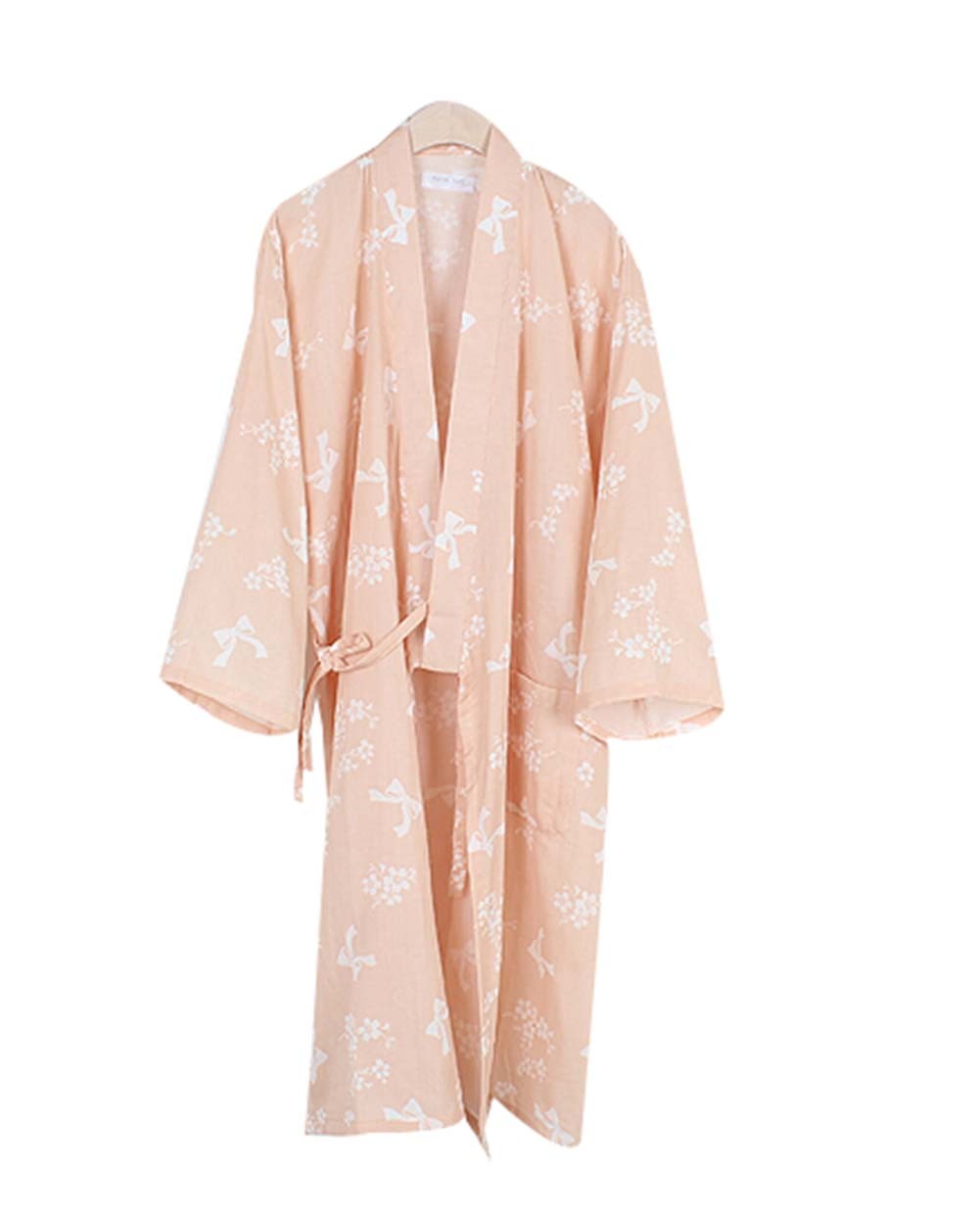 Cotton Pajamas Khan Steamed Clothing Loose Pajamas Yukata,Orange