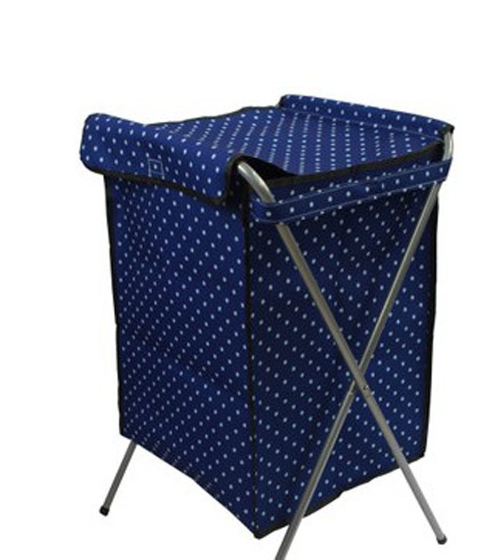 Household Essentials Foldable Laundry Basket With A Cover(66*40*35cm??BLUE