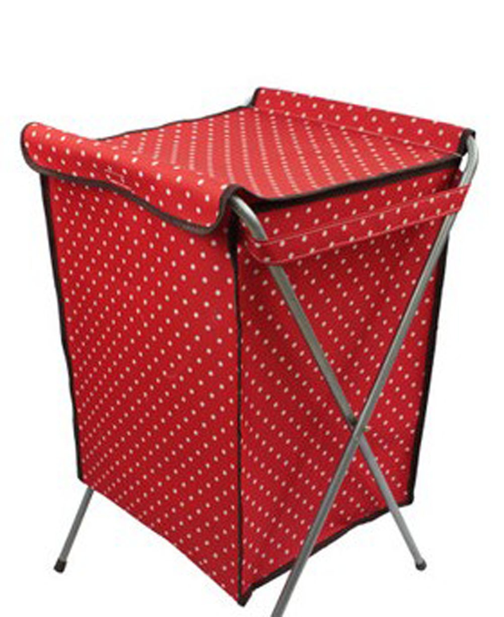 Household Essentials Foldable Laundry Basket With A Cover(66*40*35cm) RED