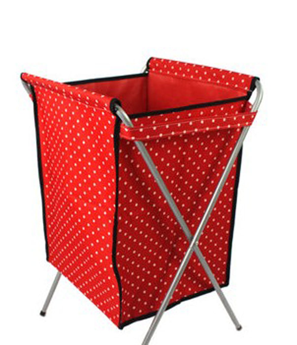 Household Essentials Foldable Laundry Basket (66*40 *35cm) DARK RED