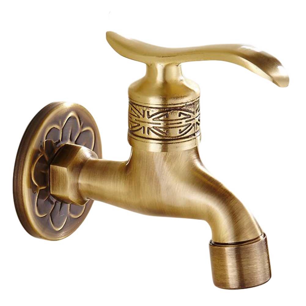 Brass Antique Faucet Mop Pool Faucet Wall Faucet Kitchen/Garden