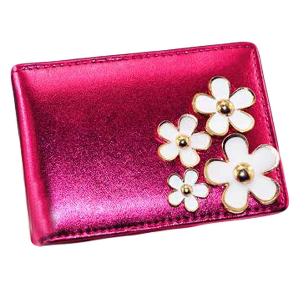 [Flower] Women PU Leather Driving License Holder Slim Identity Card Case Cover