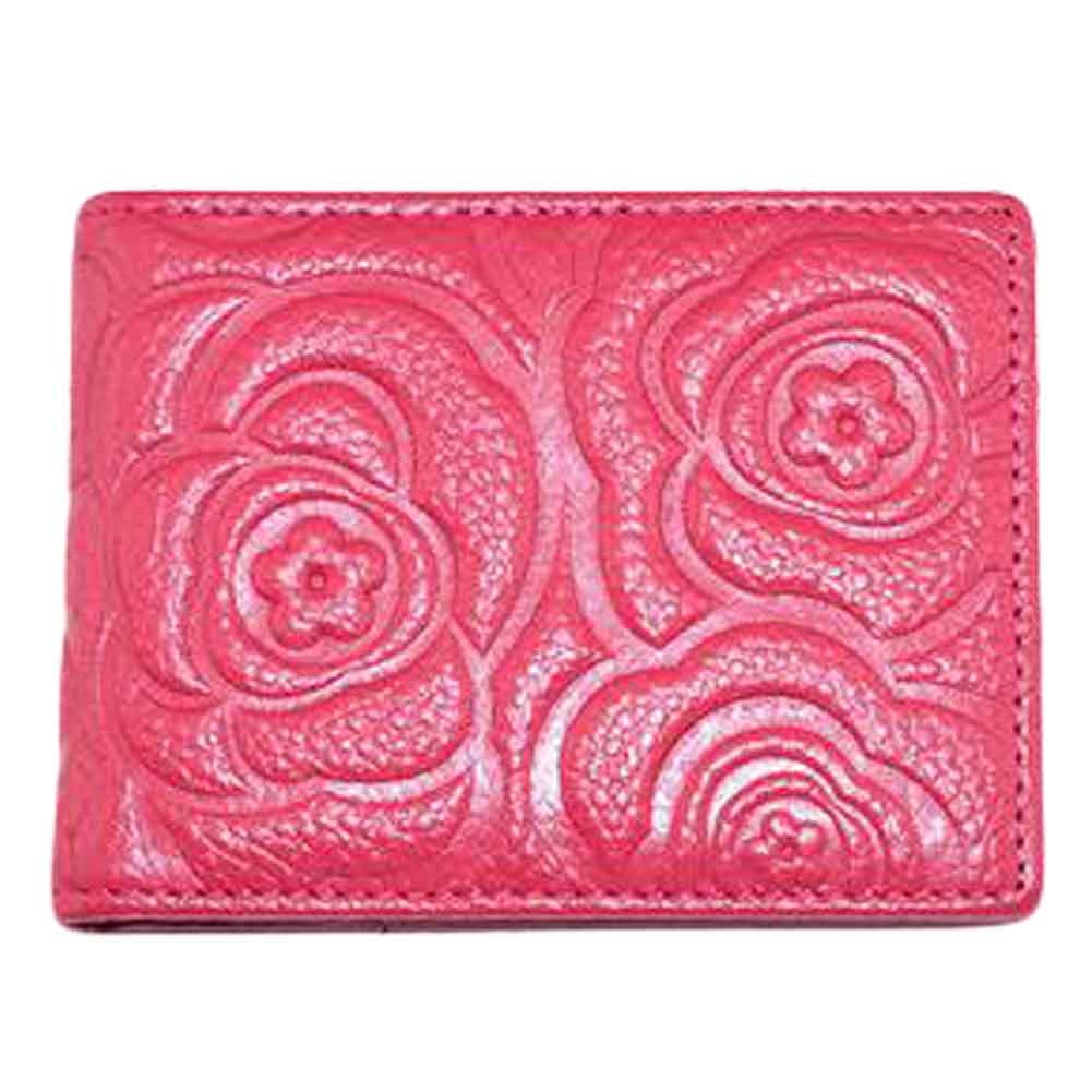 [Rose] Women PU Leather Driving License Cover Slim Identity Card Case, Rose Red
