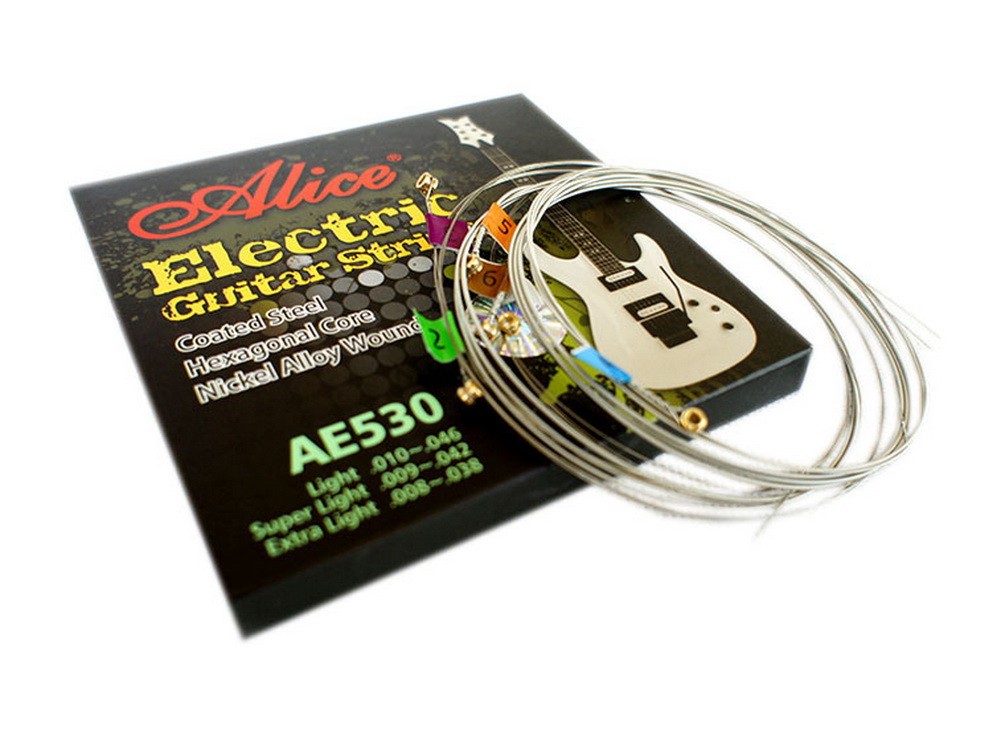 Nickel Alloy Wound Regular Electric Guitar Strings, 6 Strings (.010- .046)
