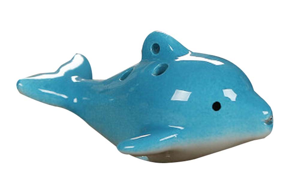 Musical Instrument Ocarina for Child/Dolphin Ocarina, 6 Holes/Blue