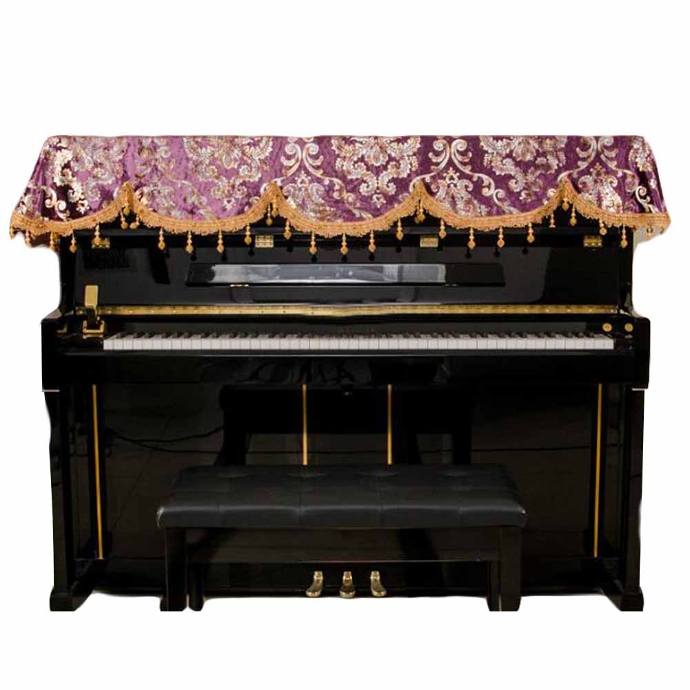 Upright Piano Dust Cover Vintage Piano Cover Piano Cloth Gold Stamping Flannel
