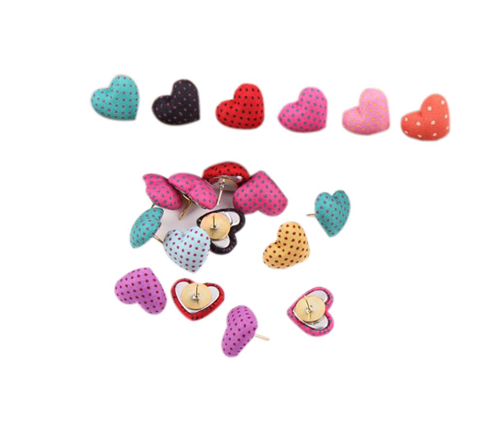 Creative Office Item/Colorful Heart Dot Series Pushpins/30 Piece/Random Style