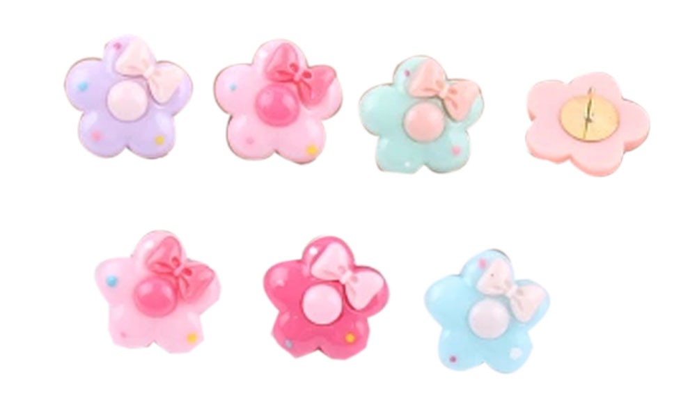 Flower Design Pushpins Drawing Pin 10 Pcs for shcool or office