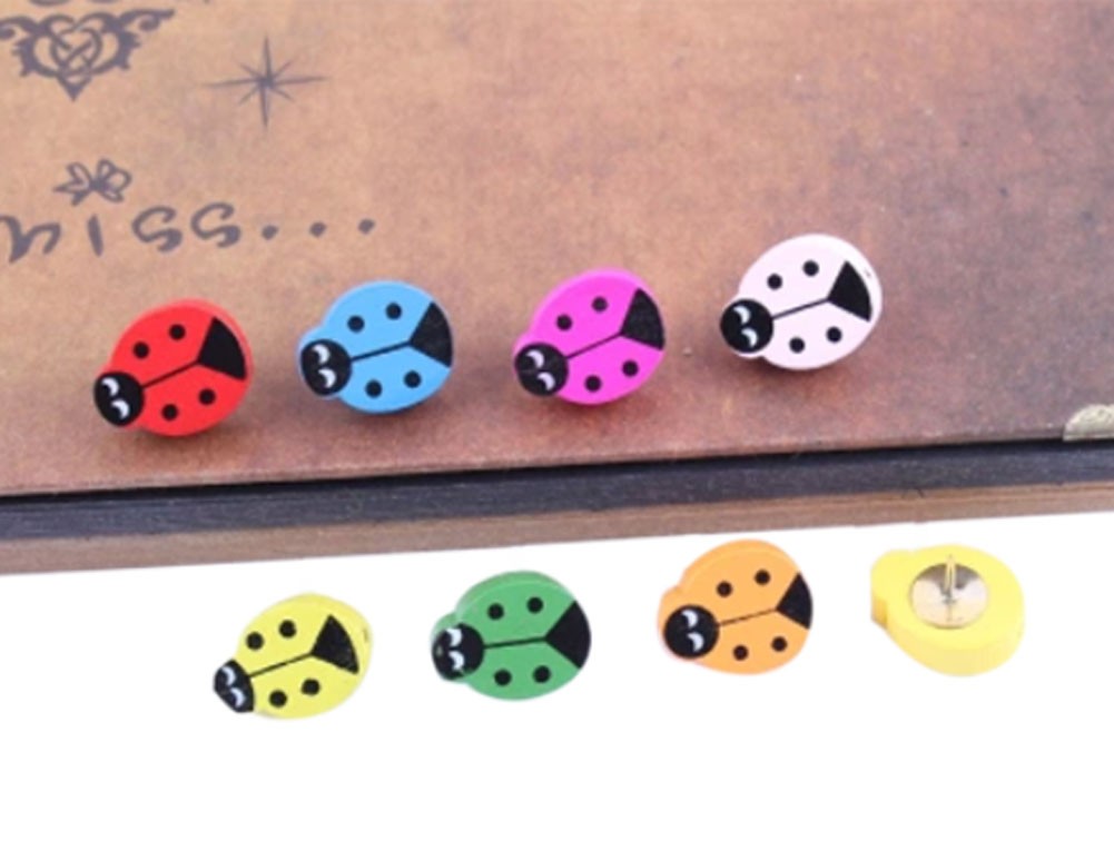Ladybird Pushpins Drawing Pin 25 Pcs for shcool or office