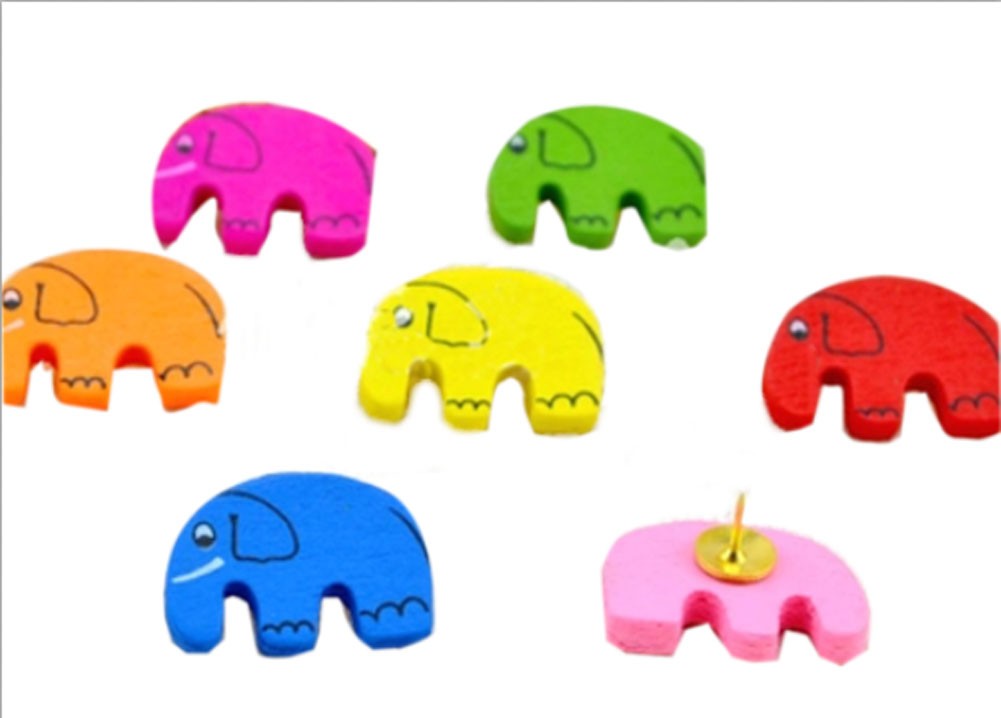 Cute Elephant Pushpins Drawing Pin 20 Pcs for shcool or office