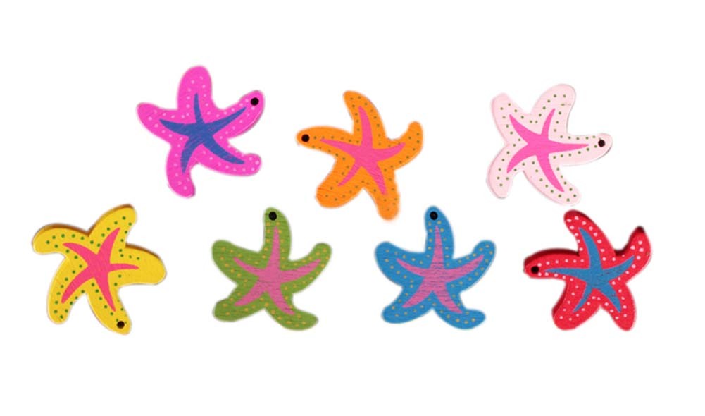 14 Pieces Colorful Starfish Pushpins/Drawing Pins For School or Office