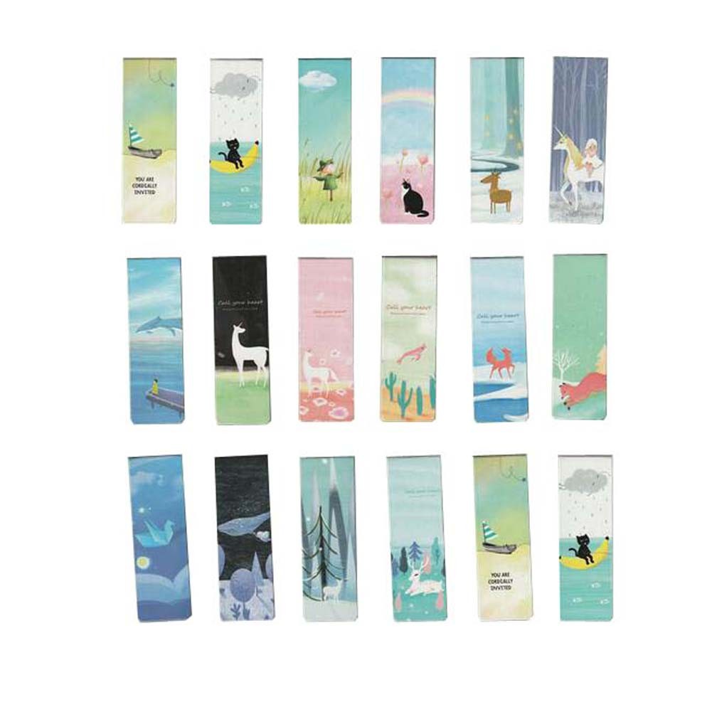 Set Of 18 Creative Exquisite Animals Under The Stars Magnetic Bookmarks Gift