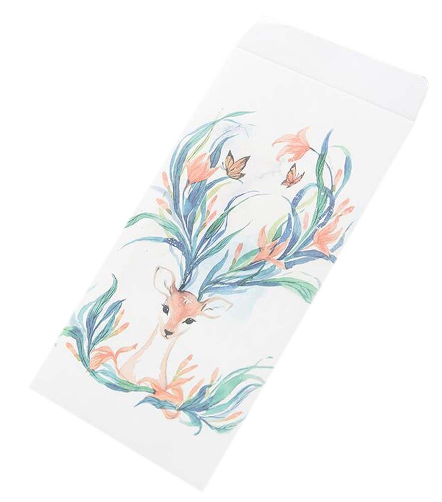 30pcs Japanese Style Invitation Envelopes Artistic Deer Greetings Card,Butterfly