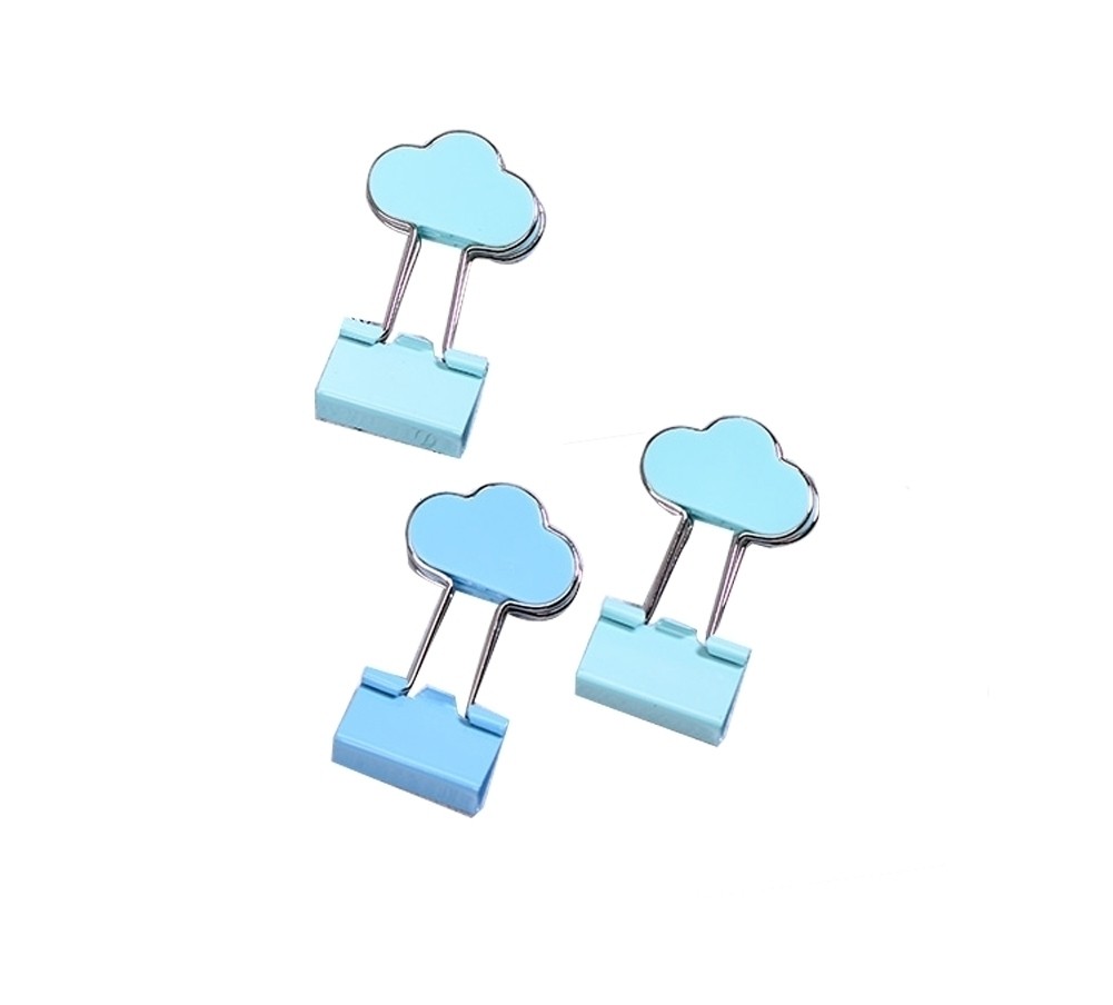 8 Pcs Metal Binder Clips/Paper Clips/Binders Cloud Shape Office Desk Accessories