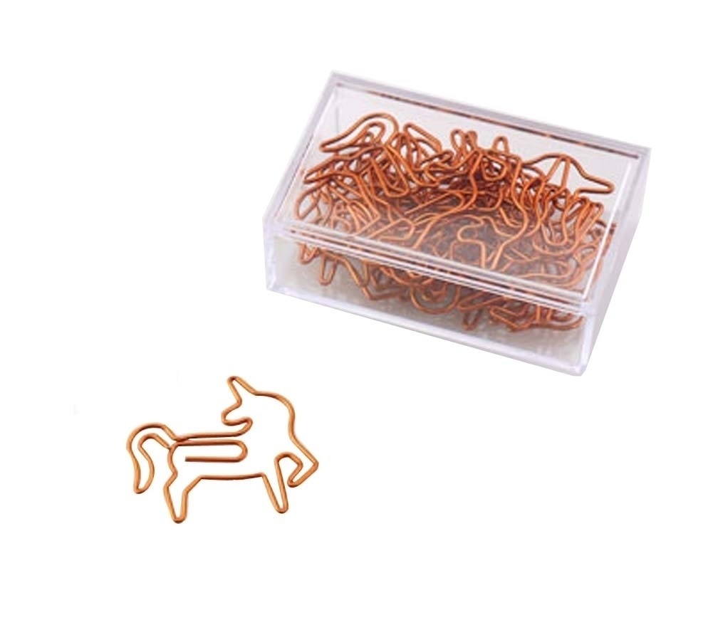 20 Pieces Horse Shapes Paper Clips Funny Office Desk Accessories Bookmarks