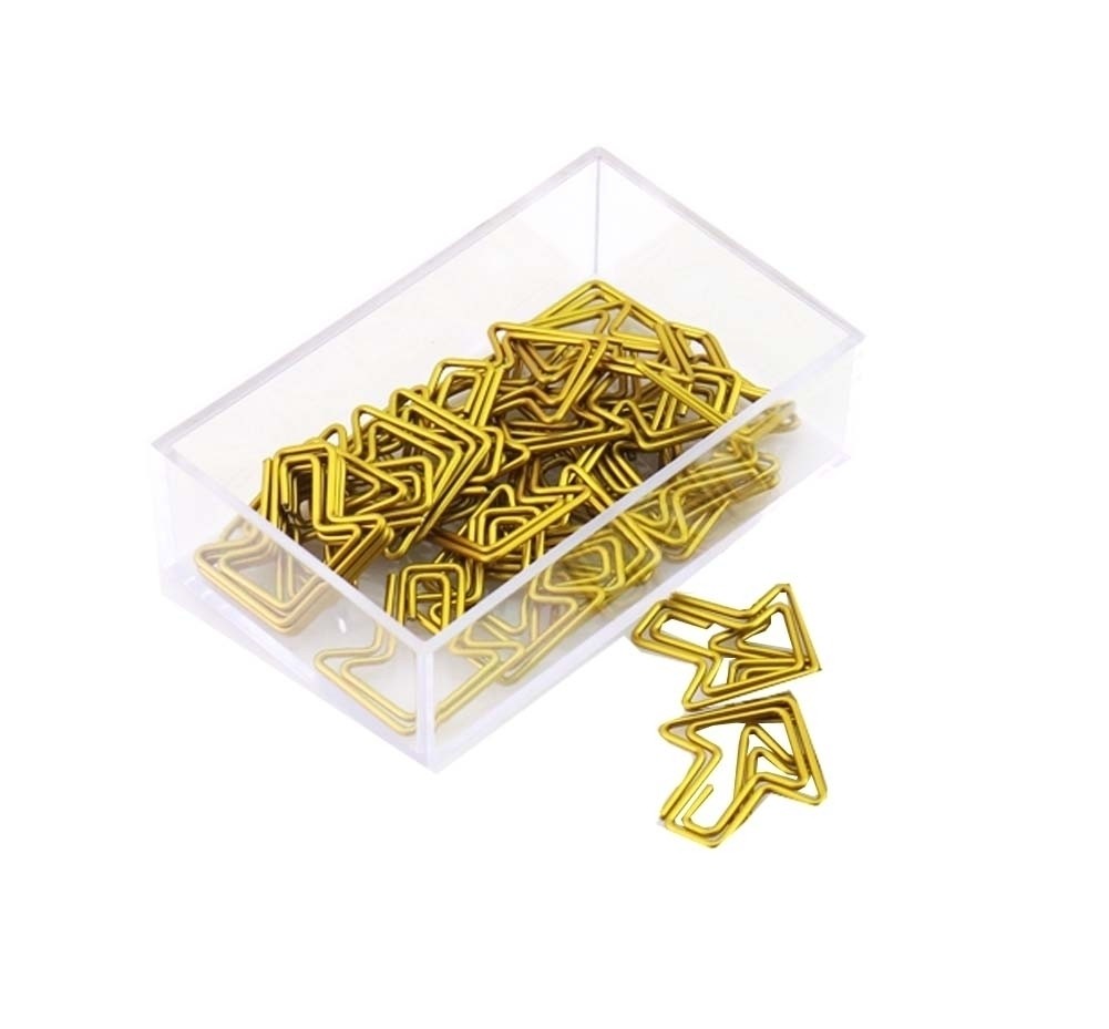 50 Pieces Binder Clips Arrow Shape Paper Clips Office Accessories Bookmarks