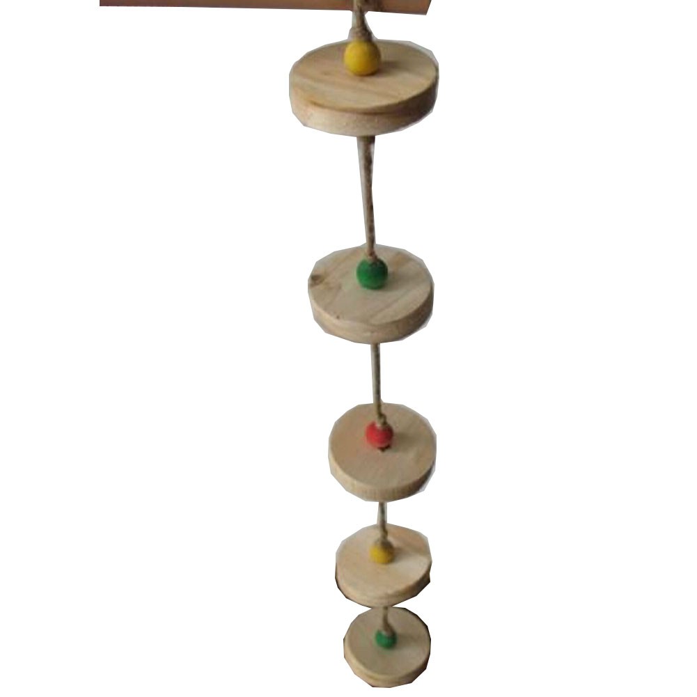 Set of 2 Bird Toys--18-Inch Handmade Parrots Hamster Ladder Stand/Bridge