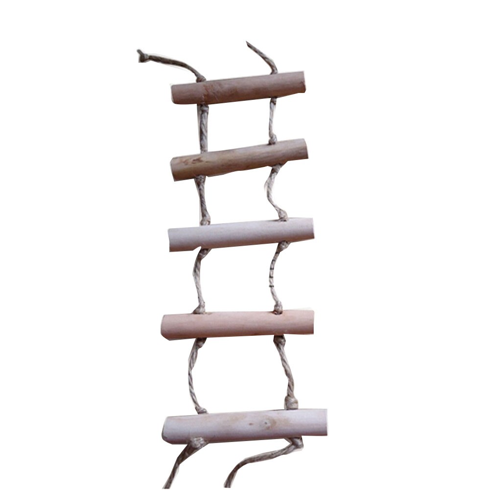 Simple Design Bird Toys--Handmade Parrots Hamster Ladder Stand/Bridge,BROWN