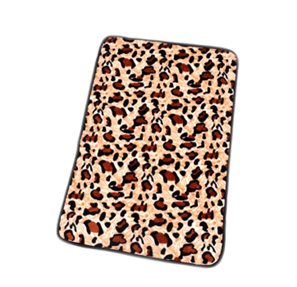 Super Soft Warm Washable Dog Cat Pet Bed Blanket-Leopard Print