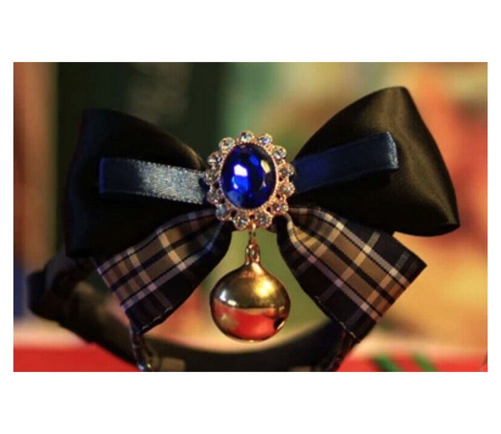 Pet Accessories Bow - Cats and Dogs Tie Bells-Black
